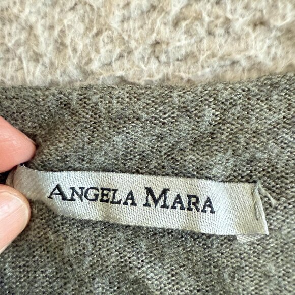 Angela Mara Sweater Metallic Polka Dot Angora Wool Made Italy - Picture 2 of 8